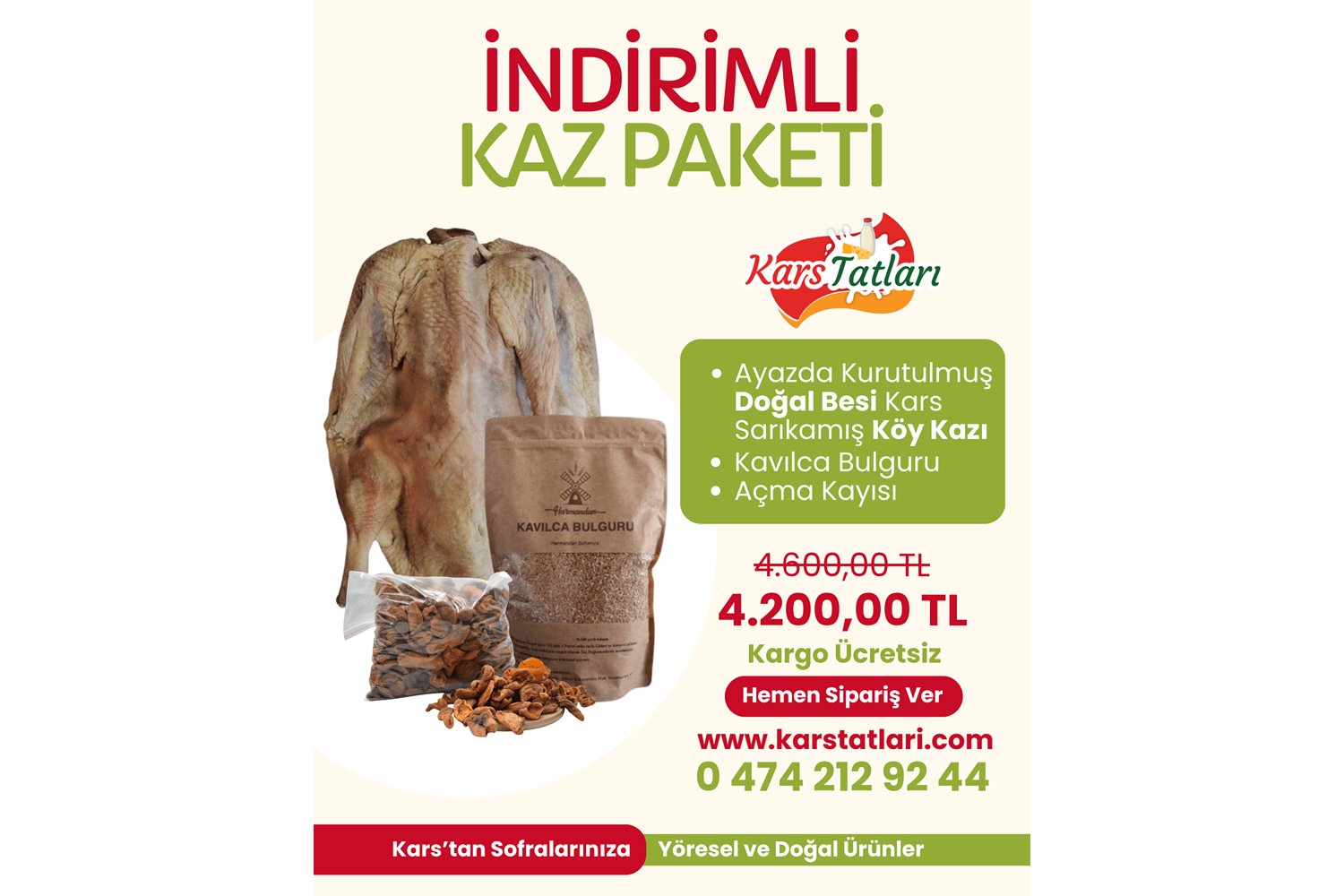 AYAZDA KURUTULMUŞ KARS KAZI PAKETİ