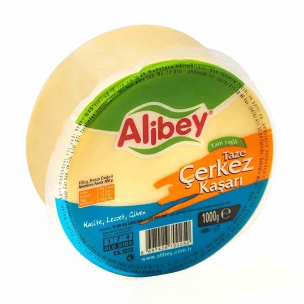 Alibeysüt Taze Çerkez Kaşar - 1KG